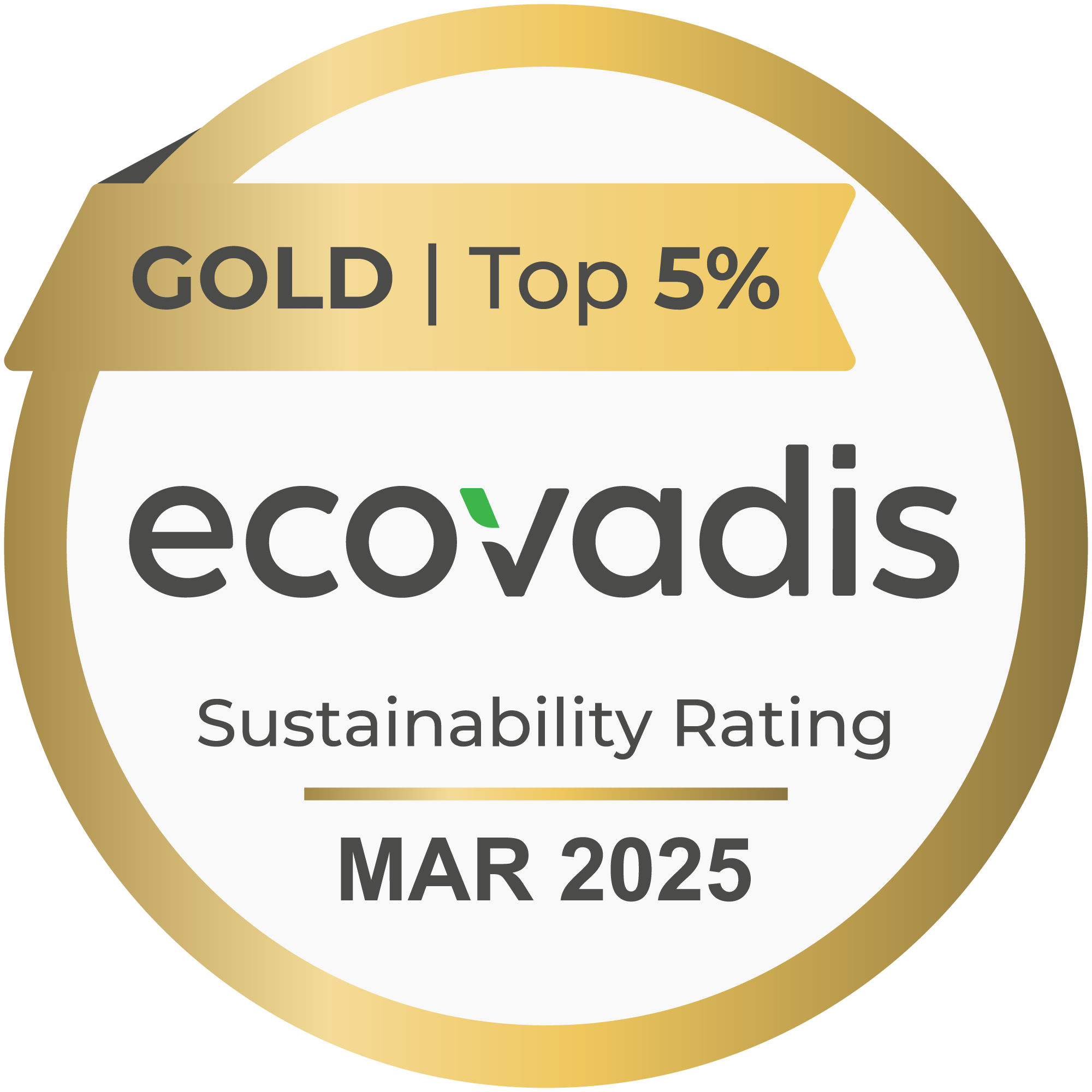 EcoVadis Gold 2025