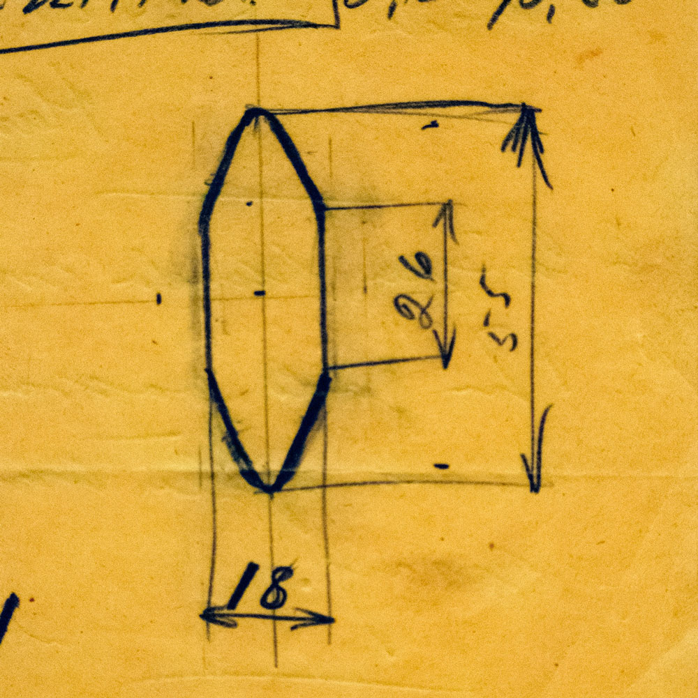 Original hexagonal side-profile sketch - Wibe cable ladder design