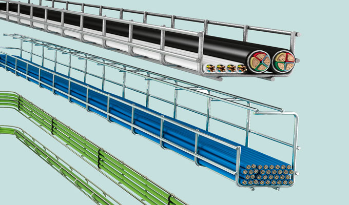 Defem mesh trays flexible cable management for wind turbines