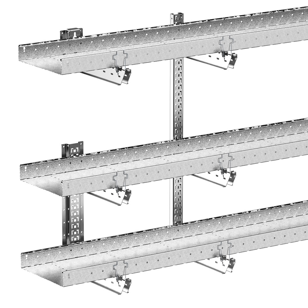 Stago cable tray with CLX3 wall mounting