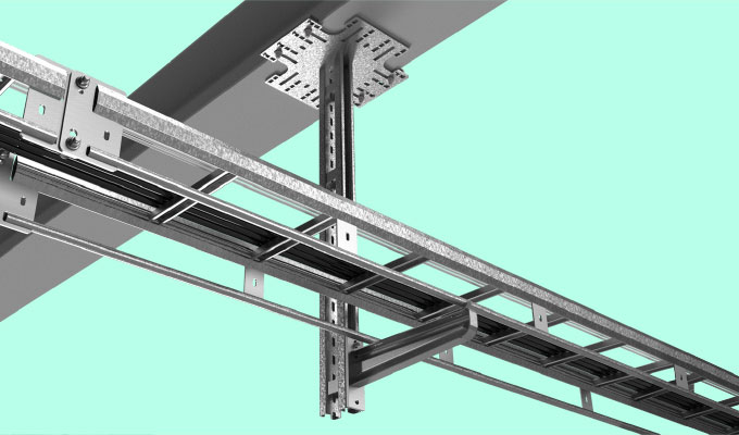 BM Vertical Piece support system for I-beams